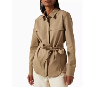 Good American Women's Safari Utility Belted Tunic Khaki Size 4 EUC